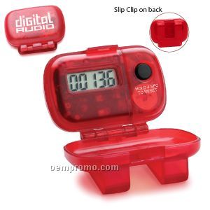 Single Function Step-counter Pedometer W/ Hinged Cover