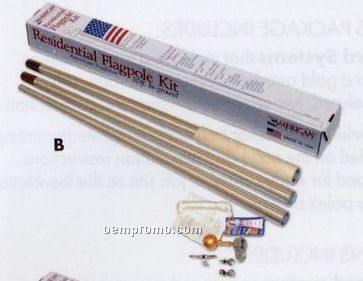Aluminum Monogram Series 25' Flagpole Package