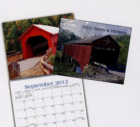 Barns & Bridges Wall Calendar (January - April)