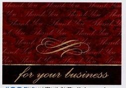 Red Thank You For Your Business 3 1/2"X5" Everyday Greeting Card