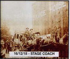 11"X14" Early American Tin Type Print - Stagecoach