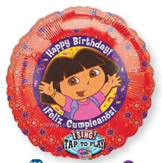 28" Singing Dora Happy Birthday Balloon