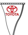 60' Plasticloth Authorized Dealer Pennants - Toyota