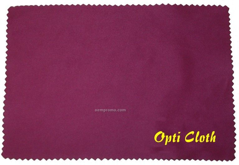 Deluxe 3.5" X 5" Wine Color Opticloth With Silk Screened Imprint