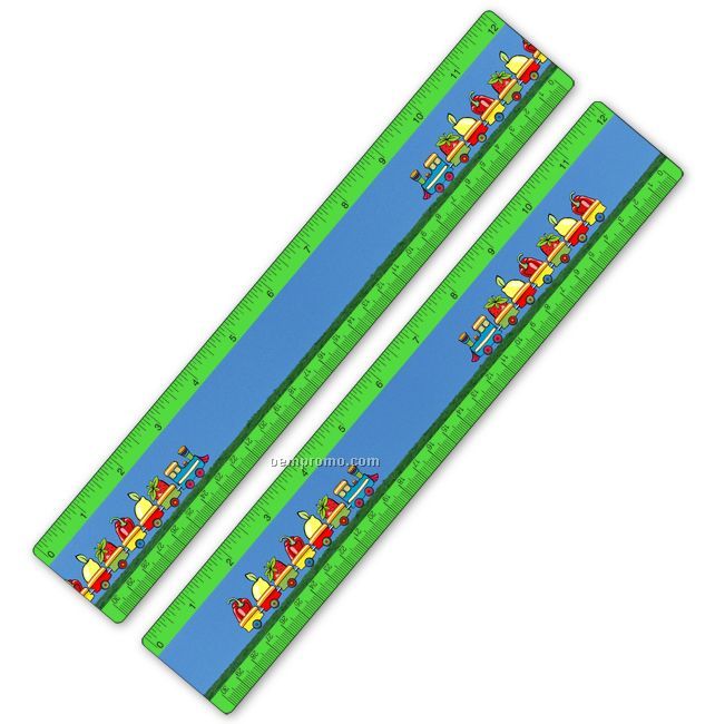 Ruler W/ Fruit Train Lenticular Animation (Blanks)