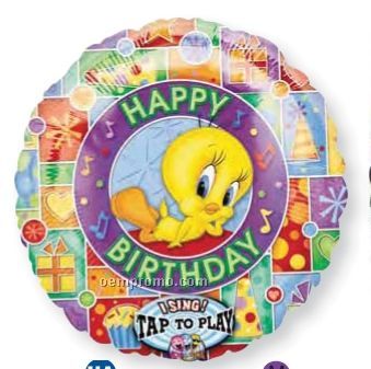 28" Singing Tweety Happy Birthday Balloon