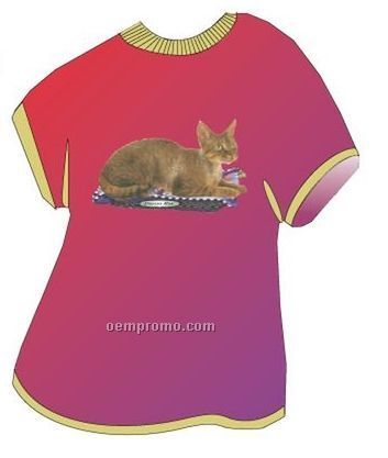 Devon Rex Cat T Shirt Acrylic Coaster W/ Felt Back