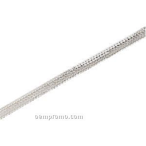 Ladies' 8" Sterling Silver 5-3/4mm Foxtail Mesh Chain Bracelet