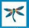 Stock Temporary Tattoo - Teal Green Dragonfly (2"X2")