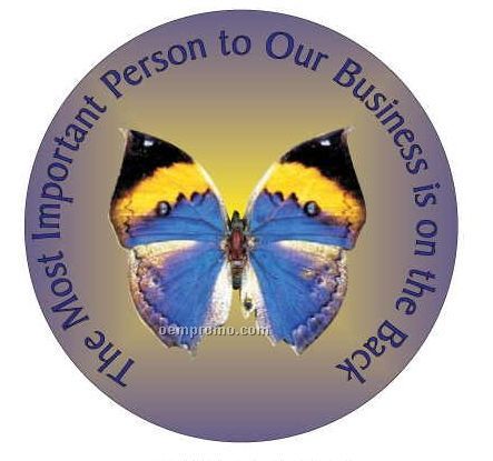 Black & Blue Butterfly Photo Hand Mirror (2 1/2")