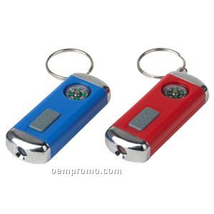 LED Key Chain With Compass