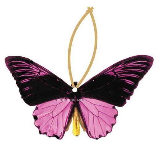 Black & Purple Butterfly Ornament W/ Mirrored Back (10 Square Inch)