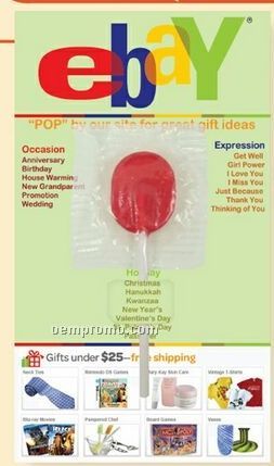 Custom Lolli-card Candy Lollipop