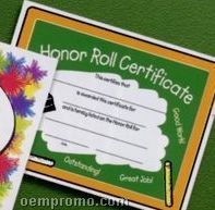 Honor Roll Stock Certificate With Chalkboard Background