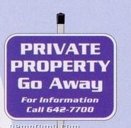 Polyethylene Rectangle Security Yard Sign (8 1/2