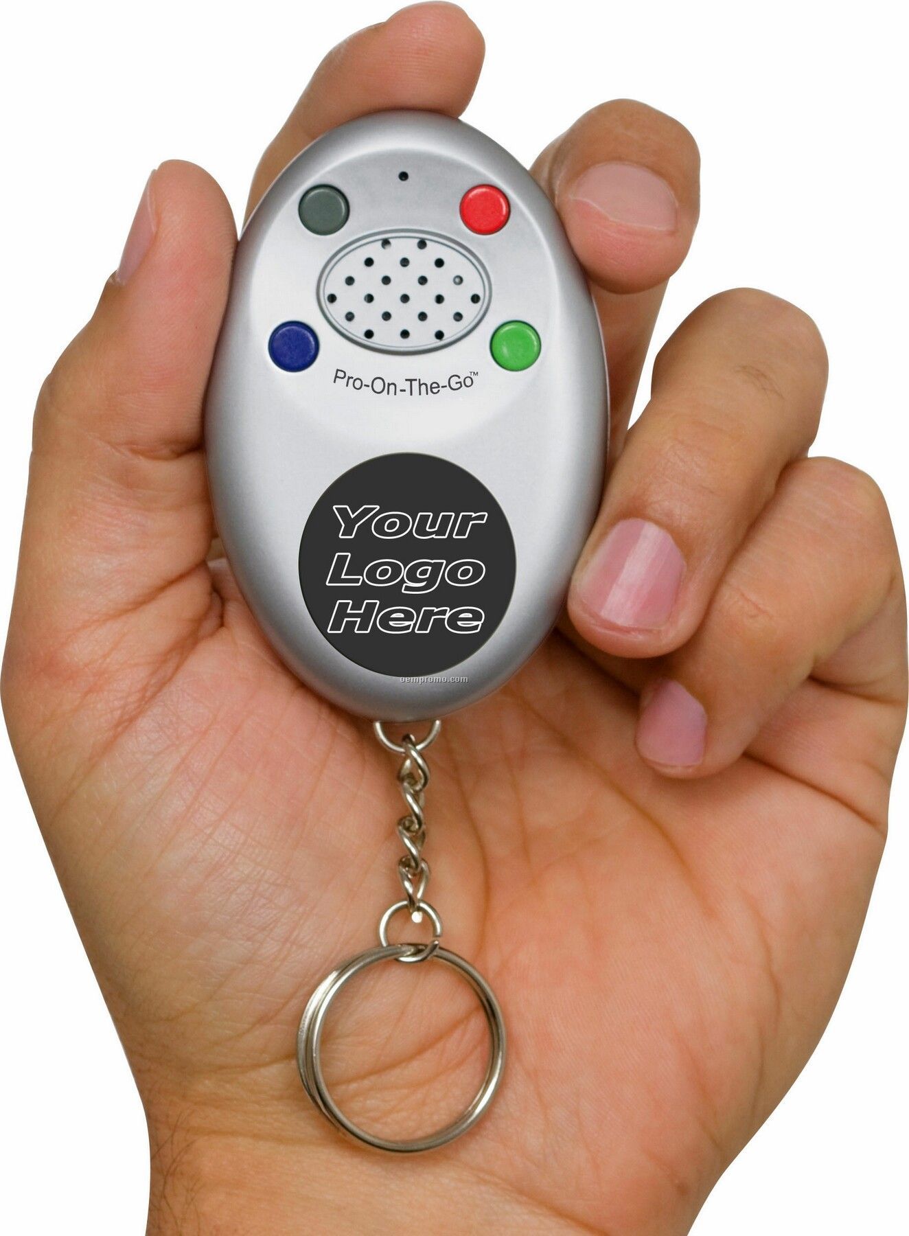 Pro-on-the-go Golf Message Player/ Recorder W/ Key Chain - White