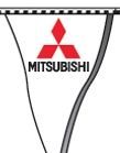 60' Plasticloth Authorized Dealer Pennants - Mitsubishi
