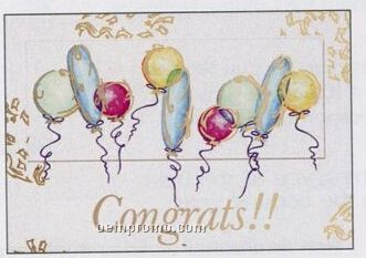 Congrats Balloons 5"X7" Everyday Greeting Card