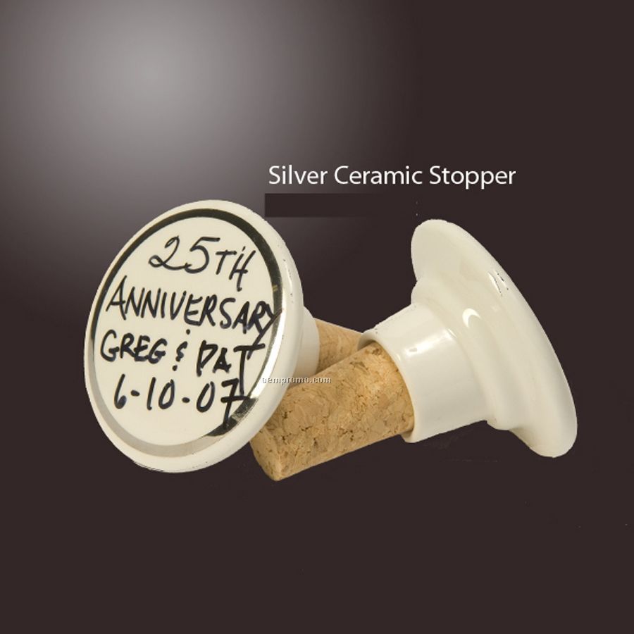 Silver Rim Ceramic Stopper