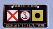 Fishing Gold License Frame