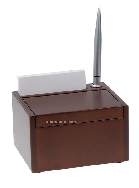 Memo And Card Holder With One Stand Pen
