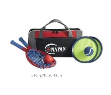 Solace 3-in-1 Outdoor Game Set W/Flying Disc & Net Ball Game