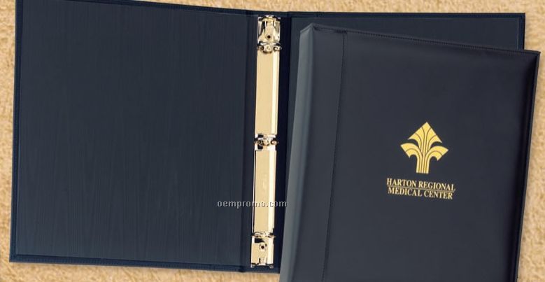 Top Grain Leather 1" Ring Binder - Domestic