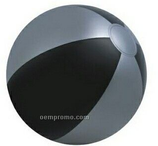 16" Inflatable Alternating Black & Silver Beach Ball