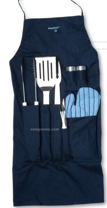 9 Piece Orion Barbecue Set In Apron