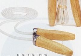 Cotton Jump Rope With Wood Ball Bearing Handles (102