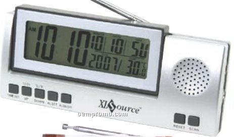 Jumbo Lcd Radio With Clock, Day, Date And Temperature