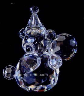Optic Crystal Xmas Bear Figurine