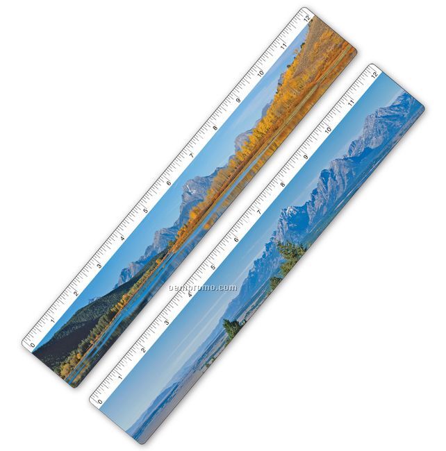 Ruler W/ Grand Teton National Park Lenticular Flip Effect (Blanks)