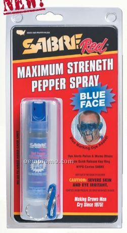 Sabre Blue Usa Defense Spray With Hard Case & Keychain