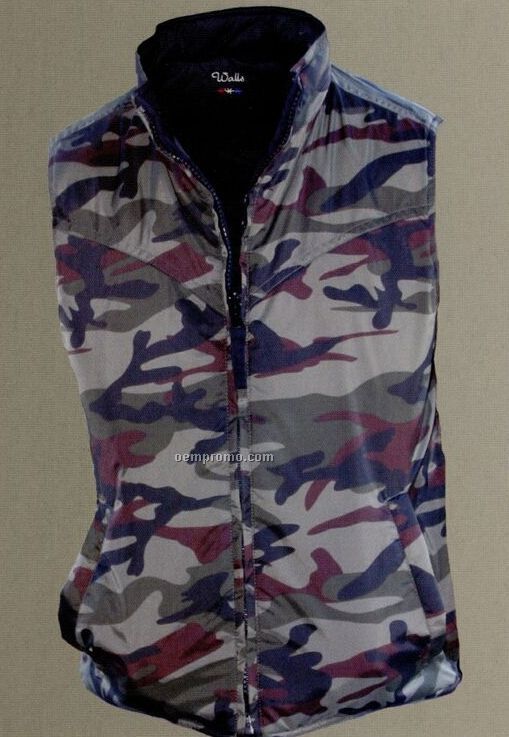 Walls Boy's Nylon Reversible Camouflage Water Resistant Vest
