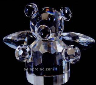 Optic Crystal Angel Bear Figurine