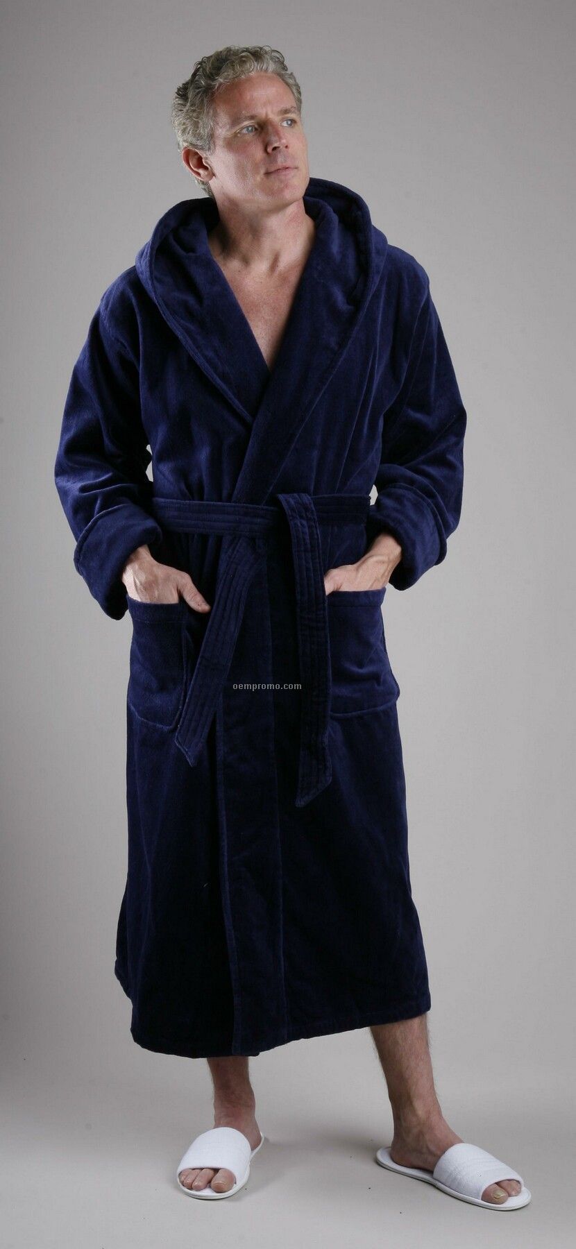 52" Rolled Cuff Velour Premier Hooded Robe (Osfm)