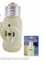 Light Bulb Socket W/ Outlets And Switch