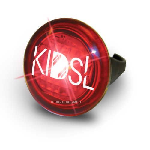 Red Dome Top Ring With White LED