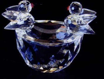 Optic Crystal Bird Nest Figurine