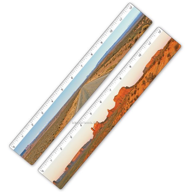 Ruler W/ Monument Valley Lenticular Flip Effect (Blanks)
