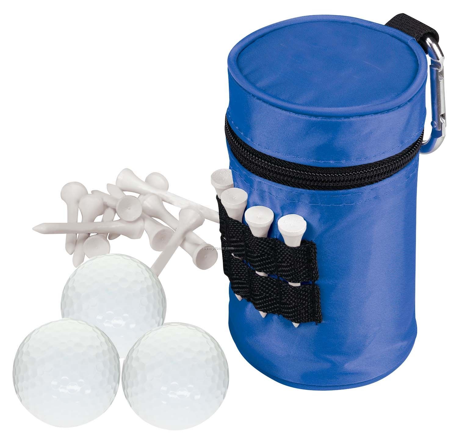 Tee Off Mulligan Can Cooler W/ 3 Top Flite Xl Distance Golf Balls & 15 Tees