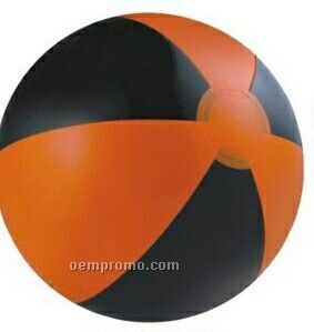 16" Inflatable Alternating Orange & Black Beach Ball