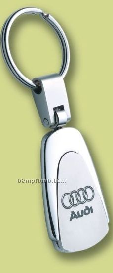 Arch Shape Swivel Rotating Split Key Ring W/ Matte Accent (Dark Etched)