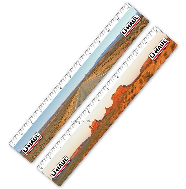 Ruler W/ Monument Valley Lenticular Flip Effect (Custom)