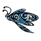 Stock Temporary Tattoo - Tribal Dragonfly 4 (2"X2")