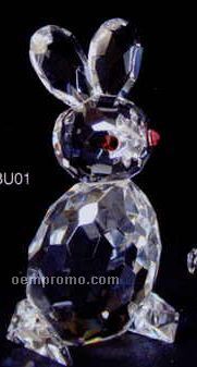 Optic Crystal Bunny Figurine