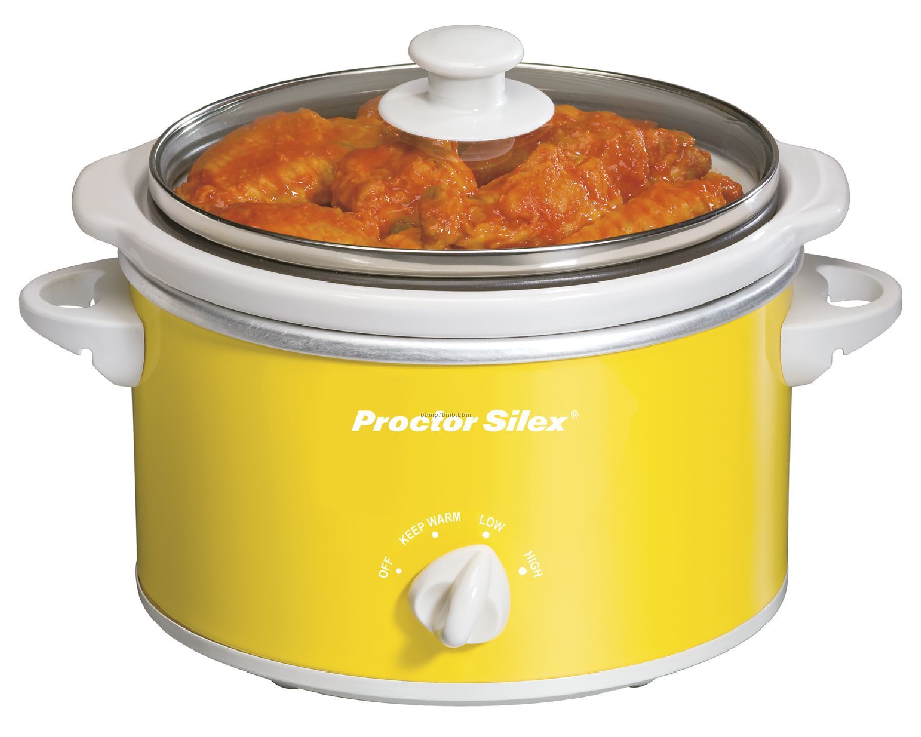 Proctor Silex - Slow Cookers - 1.5 Qt Oval Ltch Strp/Gsk -yllw