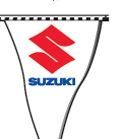 60' Plasticloth Authorized Dealer Pennants - Suzuki
