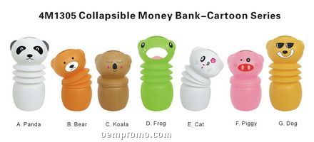 Collapsible Money Bank--cartoon Series